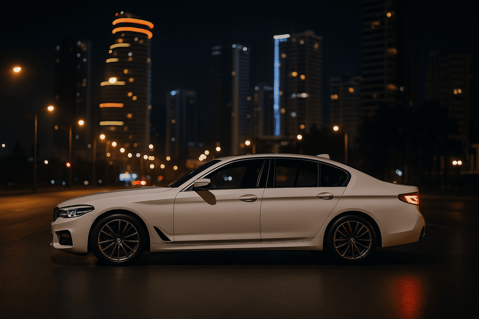 BMW G30 белая. Главный экран